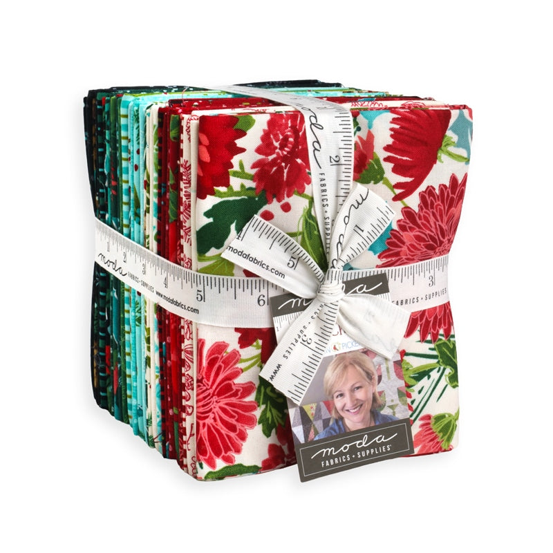 Moda's Mums Christmas Fat Quarter Bundle by Robin Pickens. 30 fat quarters of cotton quilting fabric, 18 in x 21 in, SKU 48820AB