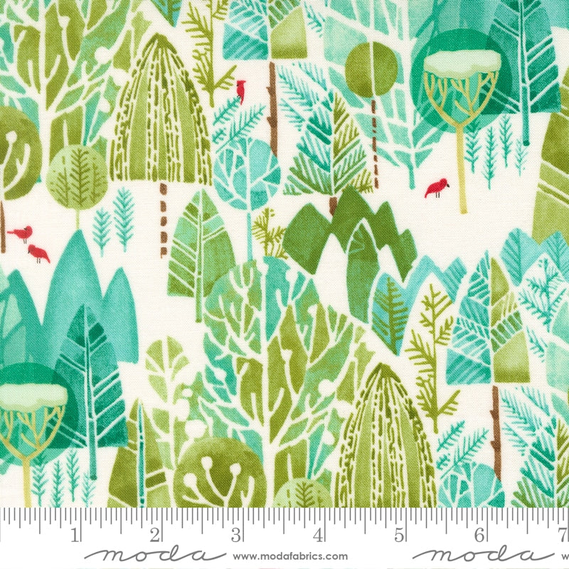 Winter Tree Landscape Snow - Mums Christmas by Robin Pickens for Moda - Half Yard Fabric (Preorder)
