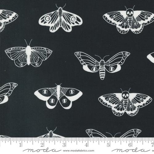 Noir - Mystic Moth in Midnight Ghost - 11543 23 - Half Yard