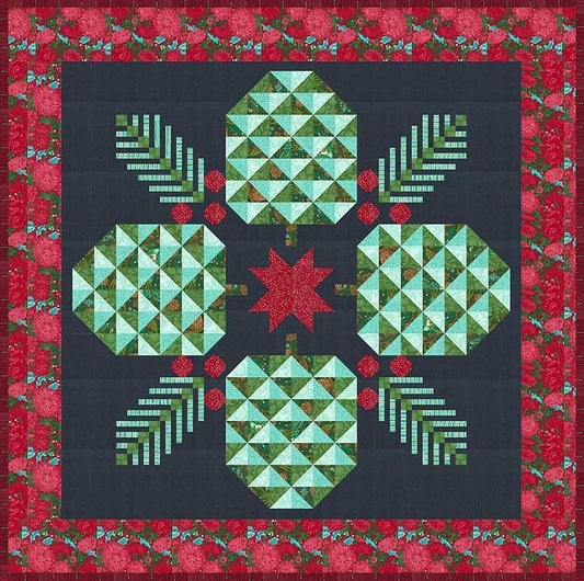 Pinecone Quartet pattern cover by Robin Pickens Inc