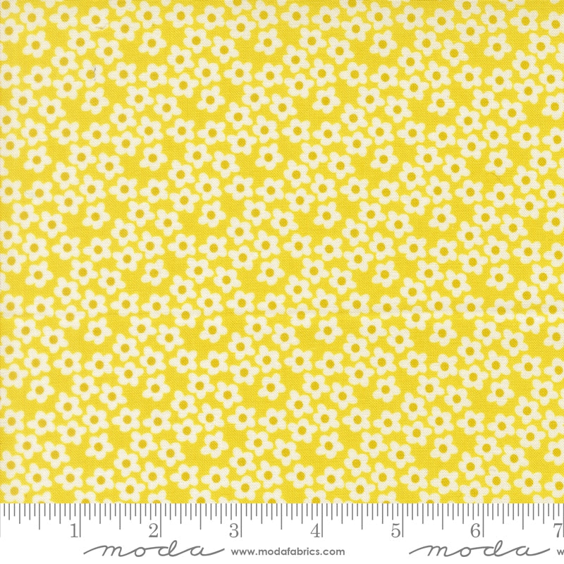 Popcorn Flowers in Chartreuse - by Elizabeth Hartman for Moda (Preorder)