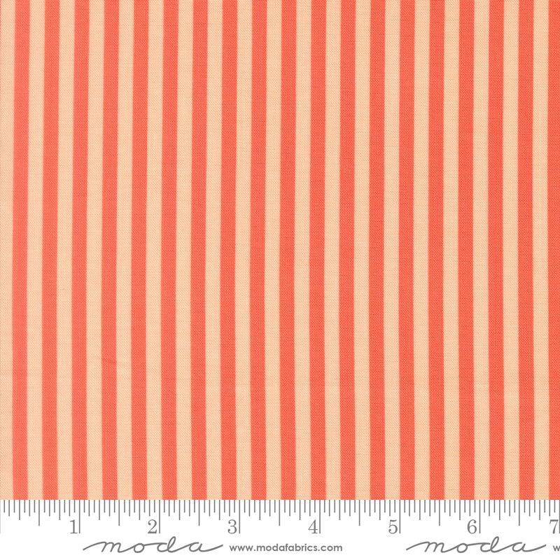Popcorn Stripe in Coral - by Elizabeth Hartman for Moda (Preorder)