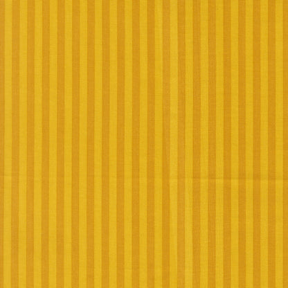 Moda's golden vertical stripes, alternating with deep golden hues, on Popcorn by Elizabeth Hartman cotton quilting fabric.