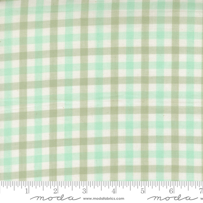 Popcorn Wovens Checks and Plaids in Aqua - by Elizabeth Hartman for Moda (Preorder)