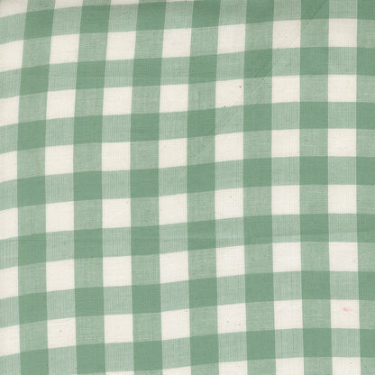 Sage green and ivory gingham check Moda's Popcorn Wovens by Elizabeth Hartman cotton quilting fabric