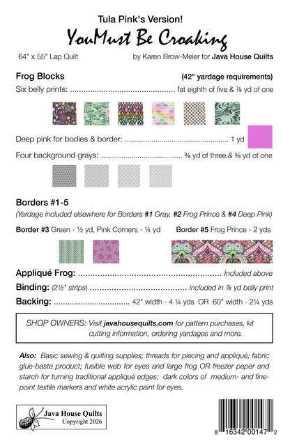 You Must be Croaking Pattern by Karen Brow-Meier