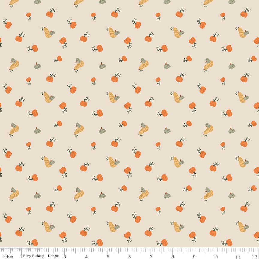 Pumpkin Spice - Pumpkins in Ivory - Simple Simon & Company - C14993-IVORY - Half Yard