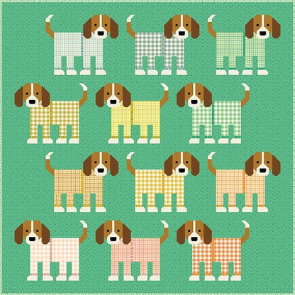 Pups in Pajamas pattern cover by Patterns By Elizabeth Hartman