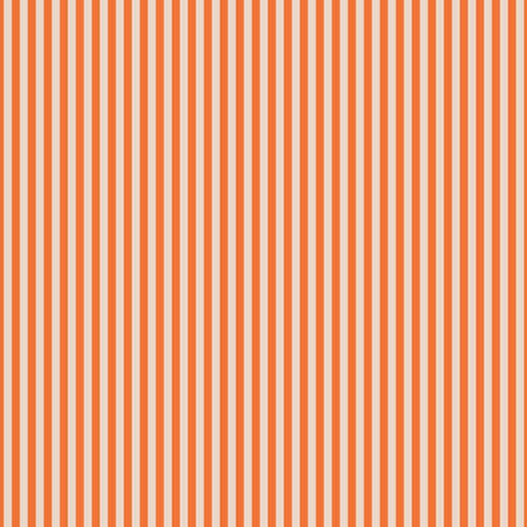 Pattern of vertical orange stripes on a red background
