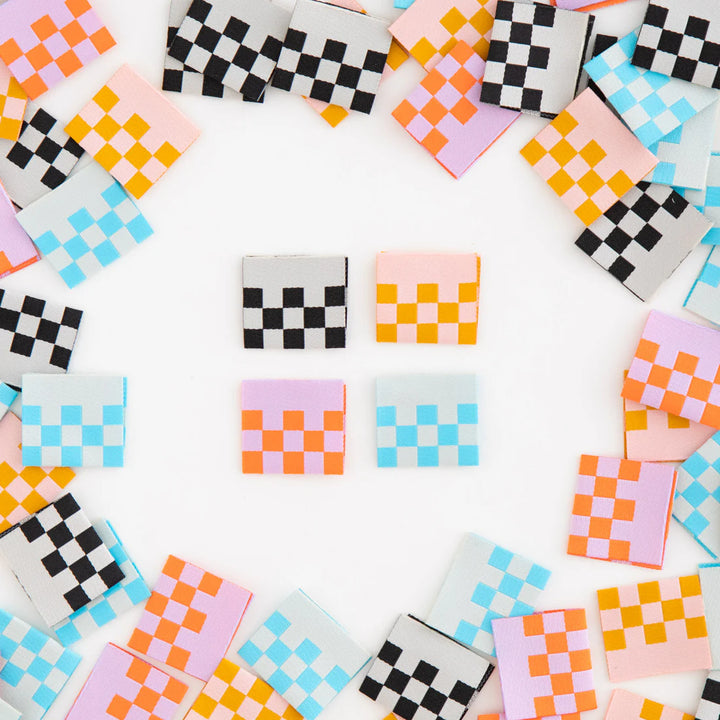Sarah Hearts - Checkerboard Woven Labels - LP126