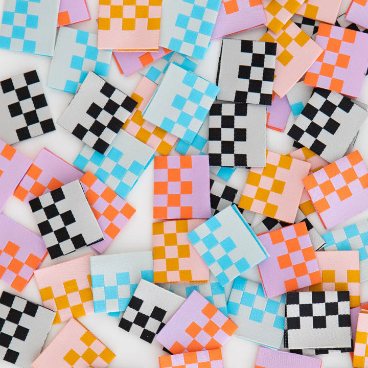 Sarah Hearts - Checkerboard Woven Labels - LP126
