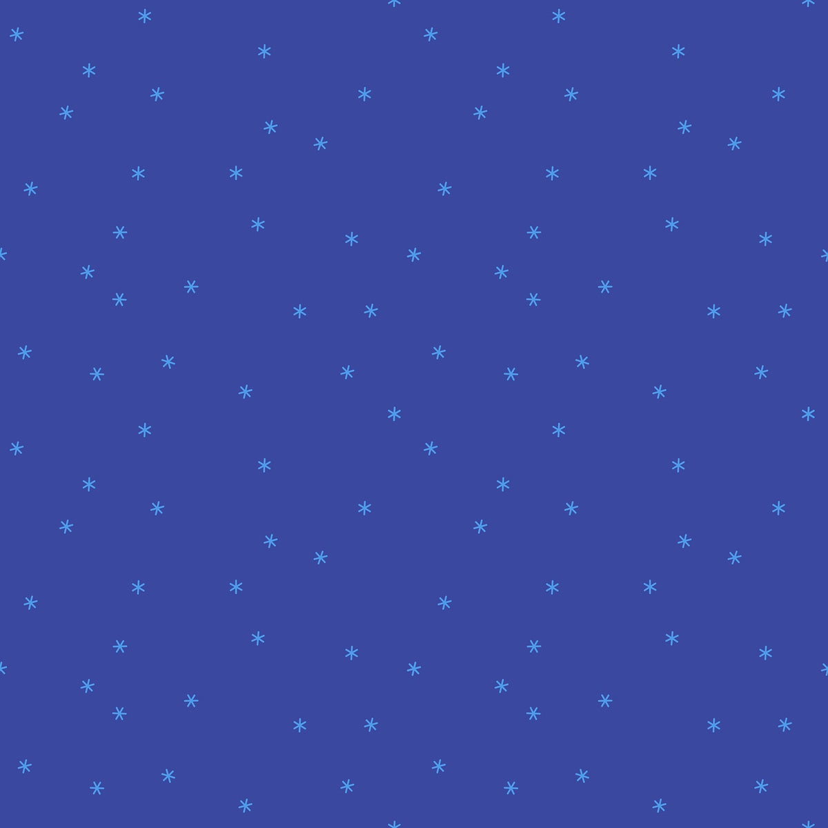Moda's deep blue scattered stars cotton quilting fabric from Sidekicks by Ruby Star Society's Ruby Star Society, with bright blue celestial stars.