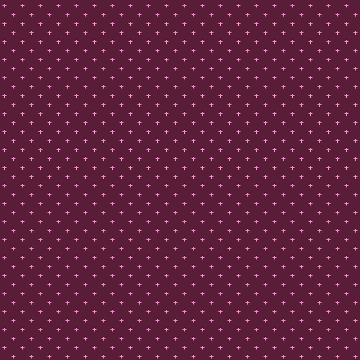 Deep plum plus signs Moda's Sidekicks by Ruby Star Society's Ruby Star Society cotton quilting fabric, featuring light pink geometric pattern.