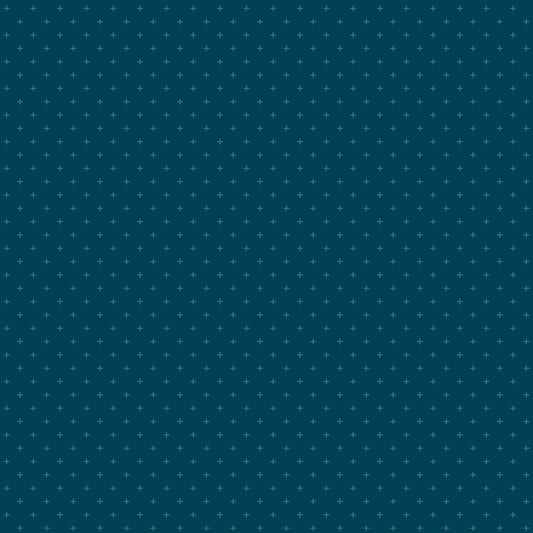 Small light aqua plus signs scattered on dark teal geometric cotton quilting fabric. Moda's Sidekicks by Ruby Star Society's Ruby Star Society.