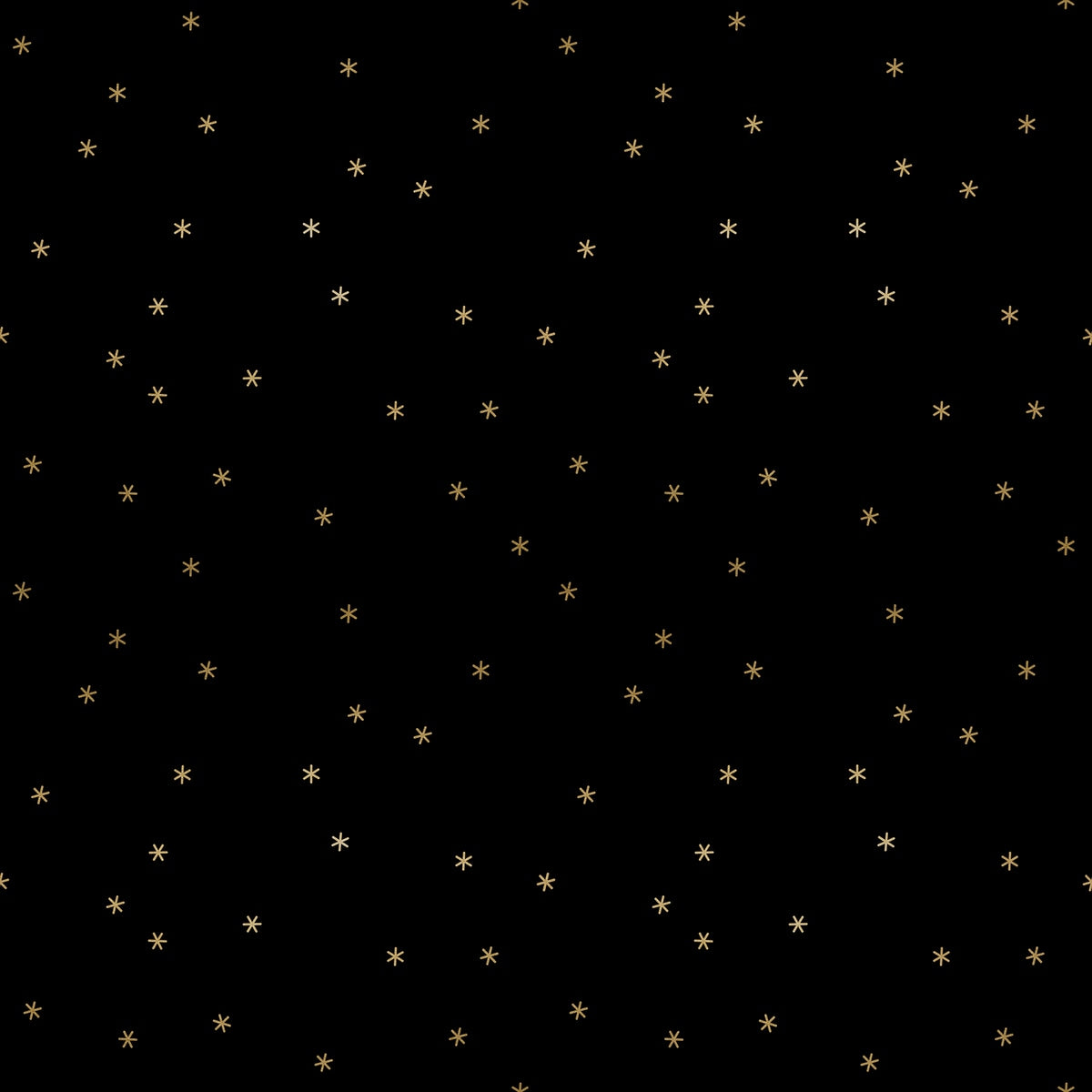 Moda's scattered celestial gold stars on black Sidekicks by Ruby Star Society's Ruby Star Society cotton quilting fabric