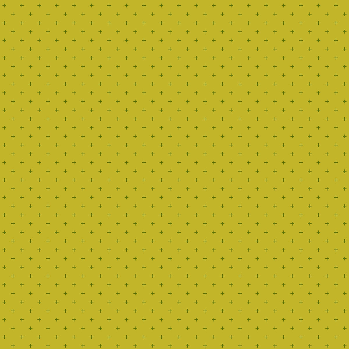 Moda's Sidekicks by Ruby Star Society's Ruby Star Society cotton quilting fabric with small dark green plus signs forming a diagonal grid on a pistachio green ground.