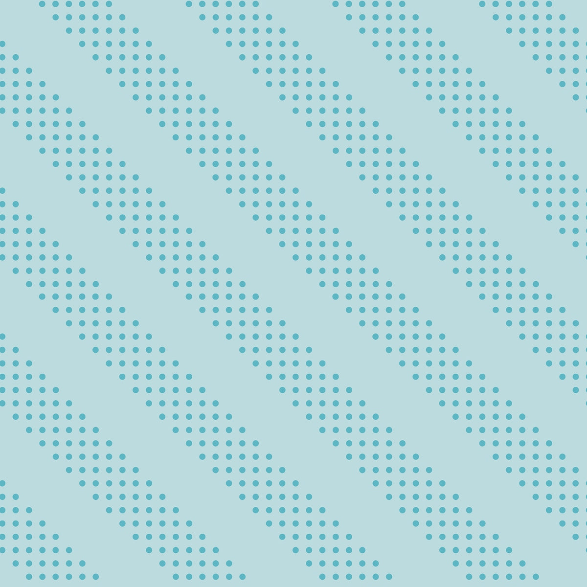 Moda's Sidekicks cotton quilting fabric with polar blue diagonal stripes of small aqua polka dots by Ruby Star Society's Ruby Star Society.