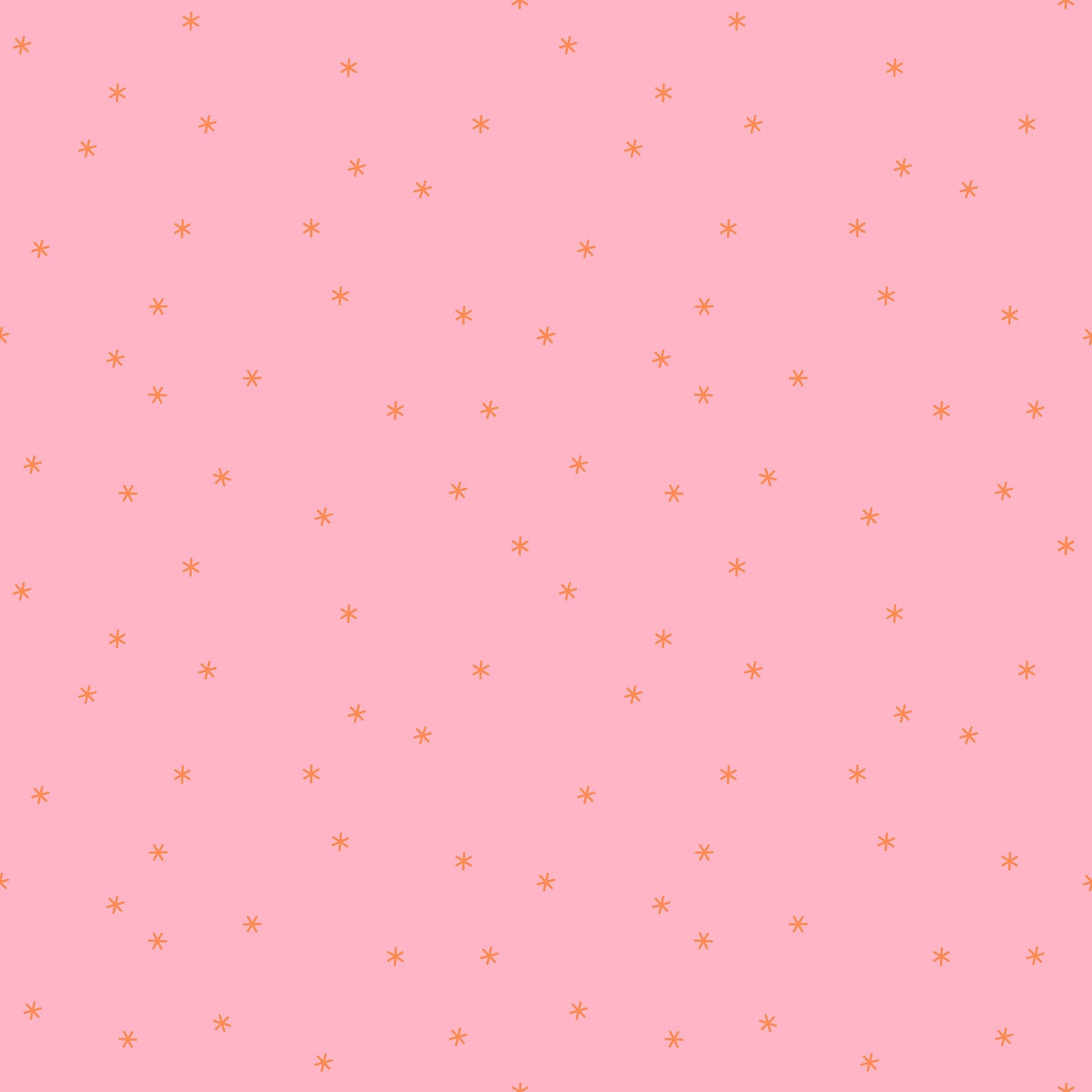 Moda's posy pink with scattered peach orange stars Sidekicks nursery cotton quilting fabric by Ruby Star Society's Ruby Star Society.