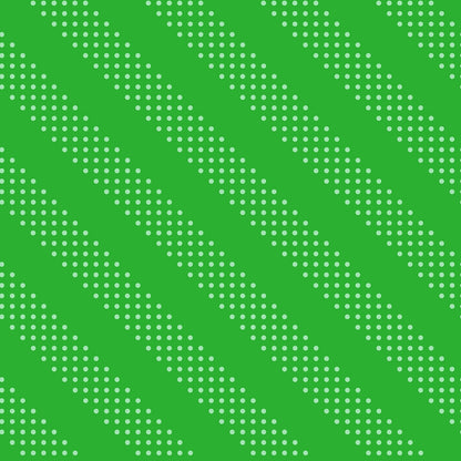 Moda's verdant green fabric with pale mint green polka dot diagonal stripes. Sidekicks by Ruby Star Society's Ruby Star Society cotton quilting fabric.