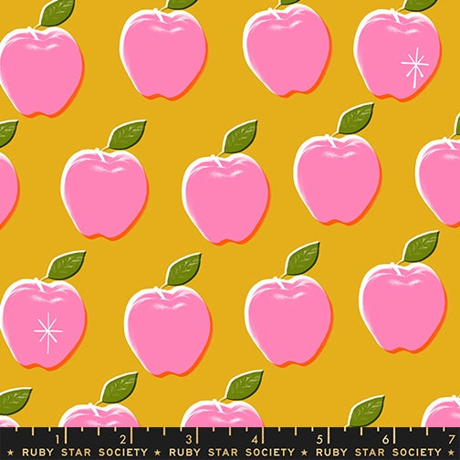 Sparkle Shopper - Apples in Goldenrod - by Ruby Star Society (Preorder)