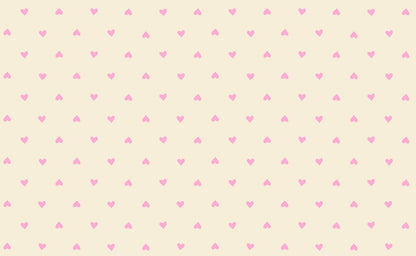 Moda's light pink hearts on cream cotton quilting fabric for Valentine's Day or nursery, Sparkle Shopper by Ruby Star Society's Melody Miller.
