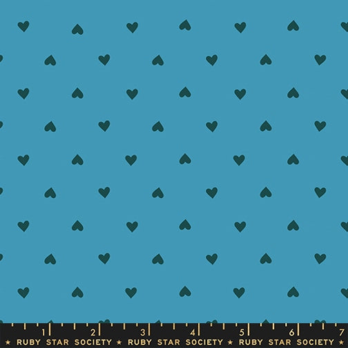 Sparkle Shopper - Hearts in Vintage Blue - by Ruby Star Society (Preorder)