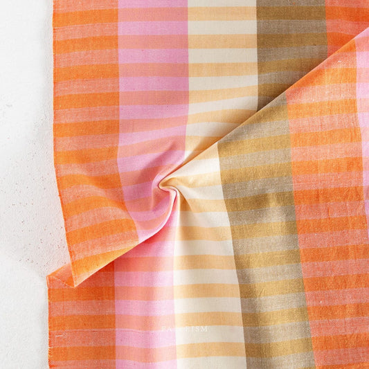 Maja Stripe in Midsommar fabric, part of the Swedish Holiday by The House That Lars Built fabric collection. (SKU: SWH-102-MIDSOMMAR)