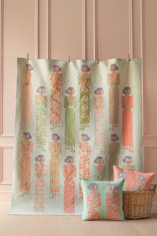 Soiree Quilt Kit {Coral/Green} - Songbird Collection by Tilda Fabrics (Preorder)