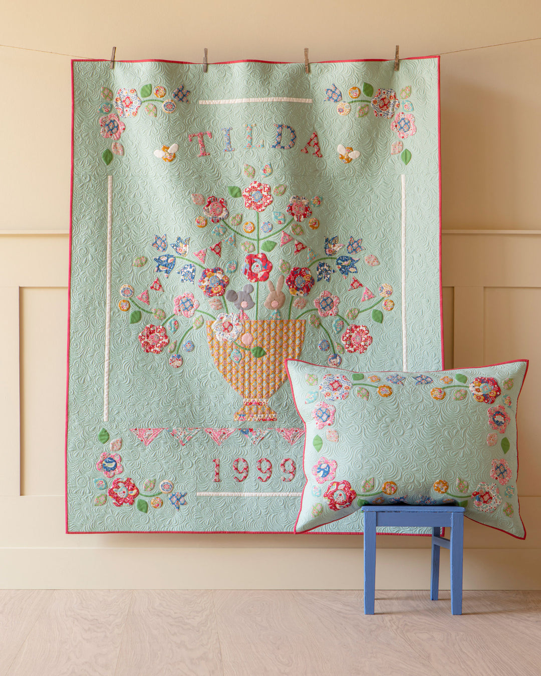 Jubilee - Birthday Quilt in Blue Sage - Quilt Kit