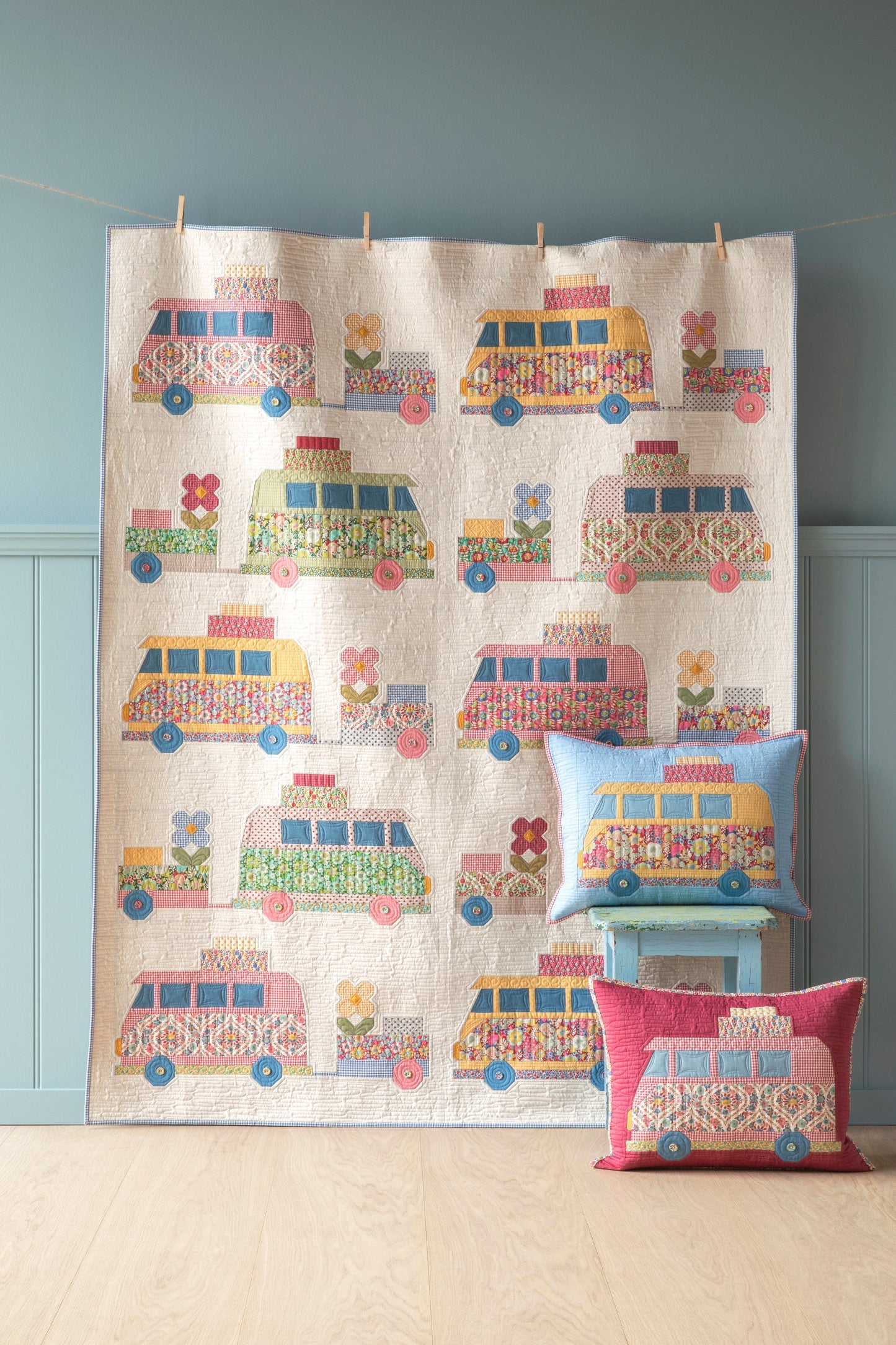 Campervan Quilt Kit {Putty White} - Wallflower Collection by Tilda Fabrics