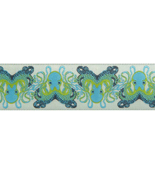 Renaissance Ribbons - Octogarden in Blue 1-1/2" - One Yard