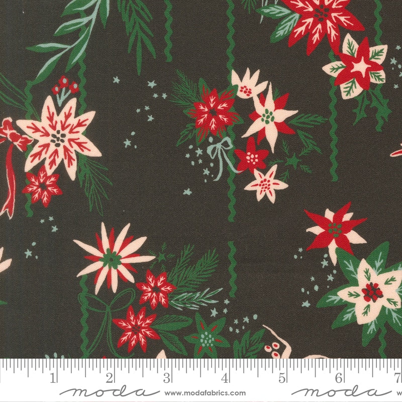 Holiday Bloom Charcoal - Twinkle and Tinsel by Fancy That Design House for Moda - Half Yard Fabric (Preorder)