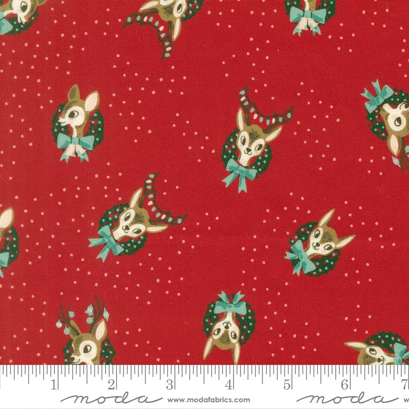 Darling Deer Christmas Red - Twinkle and Tinsel by Fancy That Design House for Moda - Half Yard Fabric(Preorder)