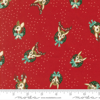 Darling Deer Christmas Red - Twinkle and Tinsel by Fancy That Design House for Moda - Half Yard Fabric(Preorder)