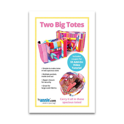 Two Big Totes Pattern - Pattern by By Annie - Paper Pattern - PBA310