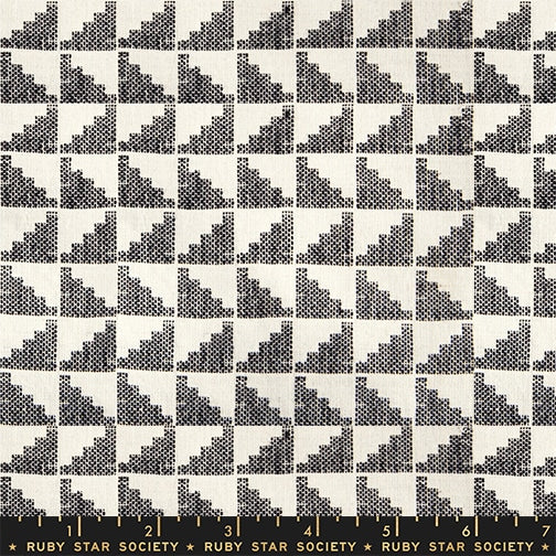 Warp Weft Daisy Days - Polka Wovens Black - by Ruby Star Society (Preorder)