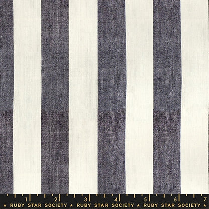 Warp Weft Daisy Days - Clothesline Stripe Black - by Ruby Star Society (Preorder)