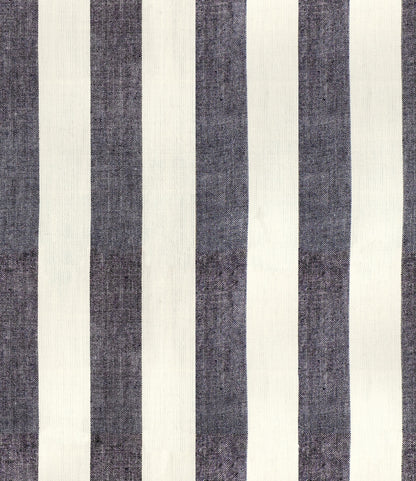 Moda's black and cream vertical stripes cotton quilting fabric. Warp Weft Daisy Days by Ruby Star Society's Alexia Abegg.
