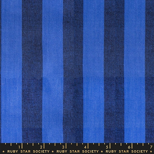 Warp Weft Daisy Days - Clothesline Stripe Blue - by Ruby Star Society (Preorder)