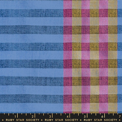 Warp Weft Daisy Days - Shoreline Blue - by Ruby Star Society (Preorder)