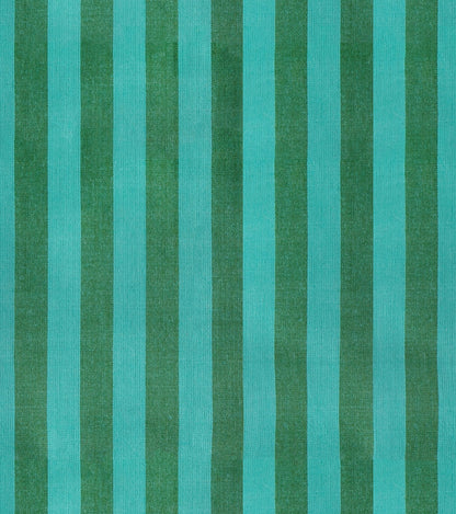 Moda's alternating aqua and sprout green vertical stripes, Warp Weft Daisy Days by Ruby Star Society's Alexia Abegg cotton quilting fabric.