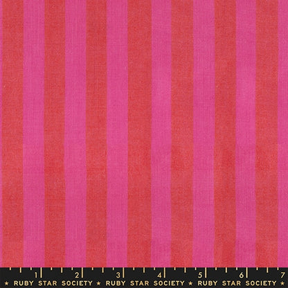 Warp Weft Daisy Days - Clothesline Stripe Vivid Pink - by Ruby Star Society (Preorder)