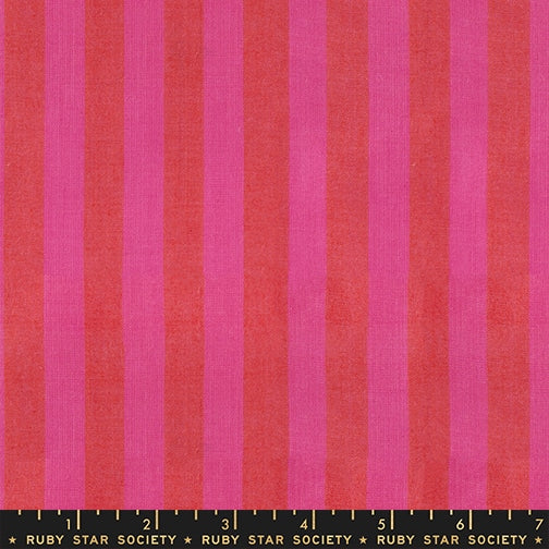Warp Weft Daisy Days - Clothesline Stripe Vivid Pink - by Ruby Star Society (Preorder)