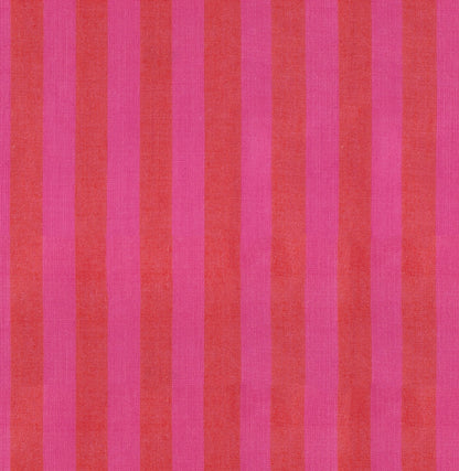 Moda's vivid pink and coral vertical stripes cotton quilting fabric from Warp Weft Daisy Days by Ruby Star Society's Alexia Abegg.
