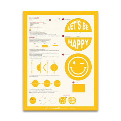 PREORDER - Cut Sew Create Part Two - Lets Be Happy - Yellow - Zipper Pouch Panel - Stacy Iest Hsu - 20939 11P