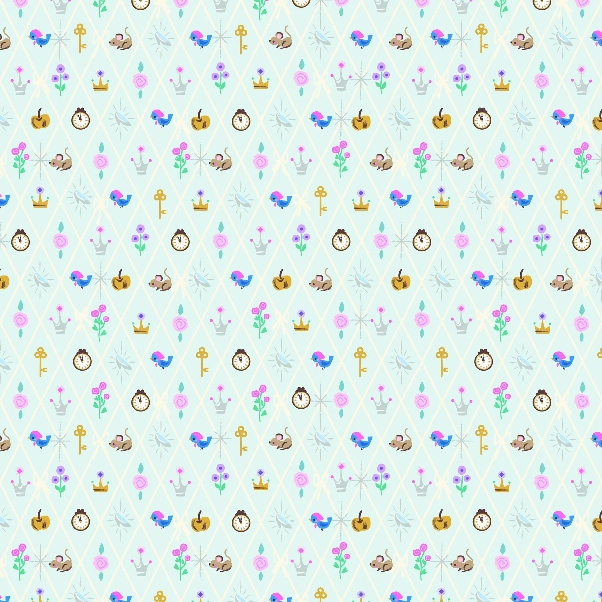 Diamond in Powder Sparkle - Wishes by Jill Howarth. 100% quilting cotton.