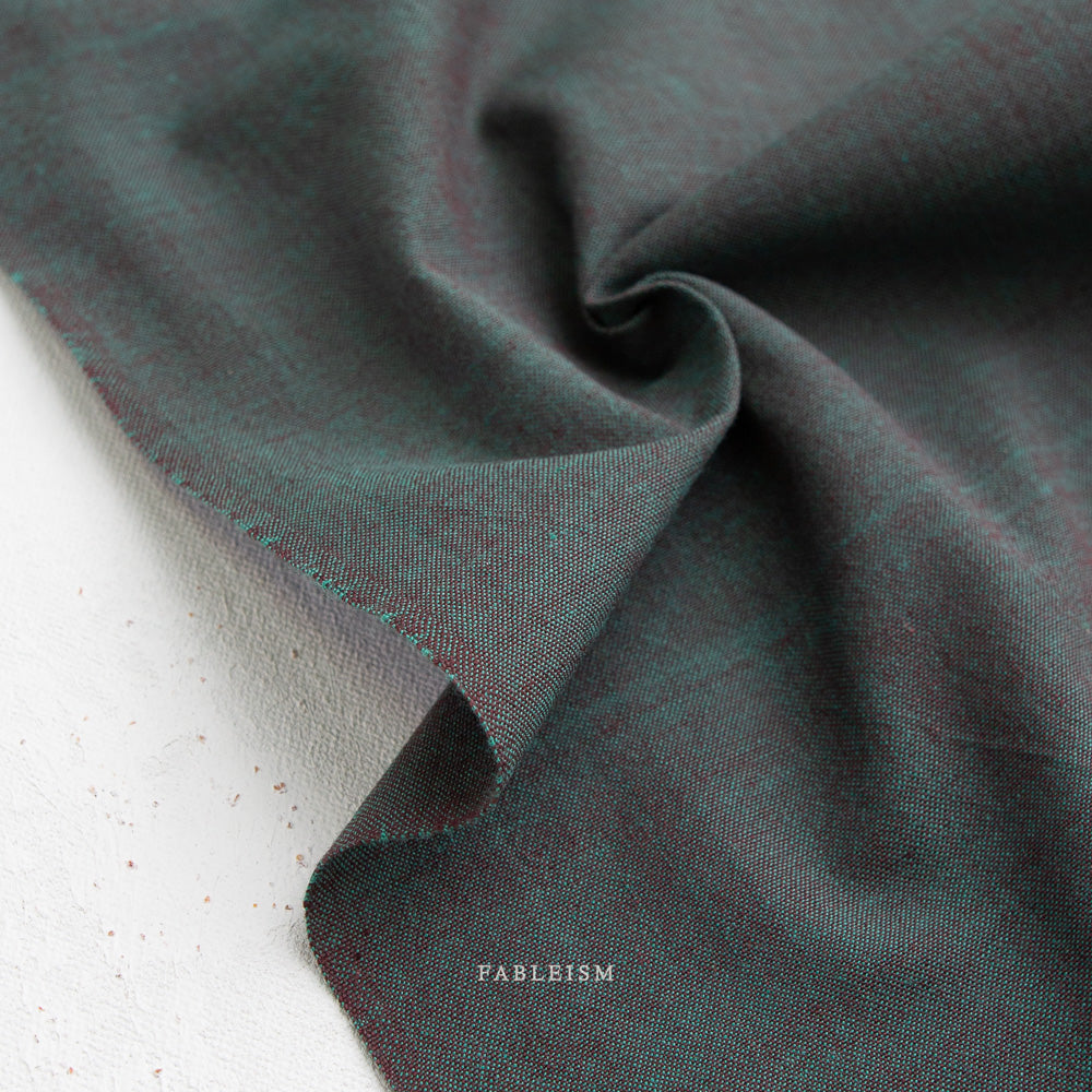 Watercolor Wovens - Watercolor Wovens in Peacock - Fableism Supply Co - WW-270-PEACOCK - Half Yard