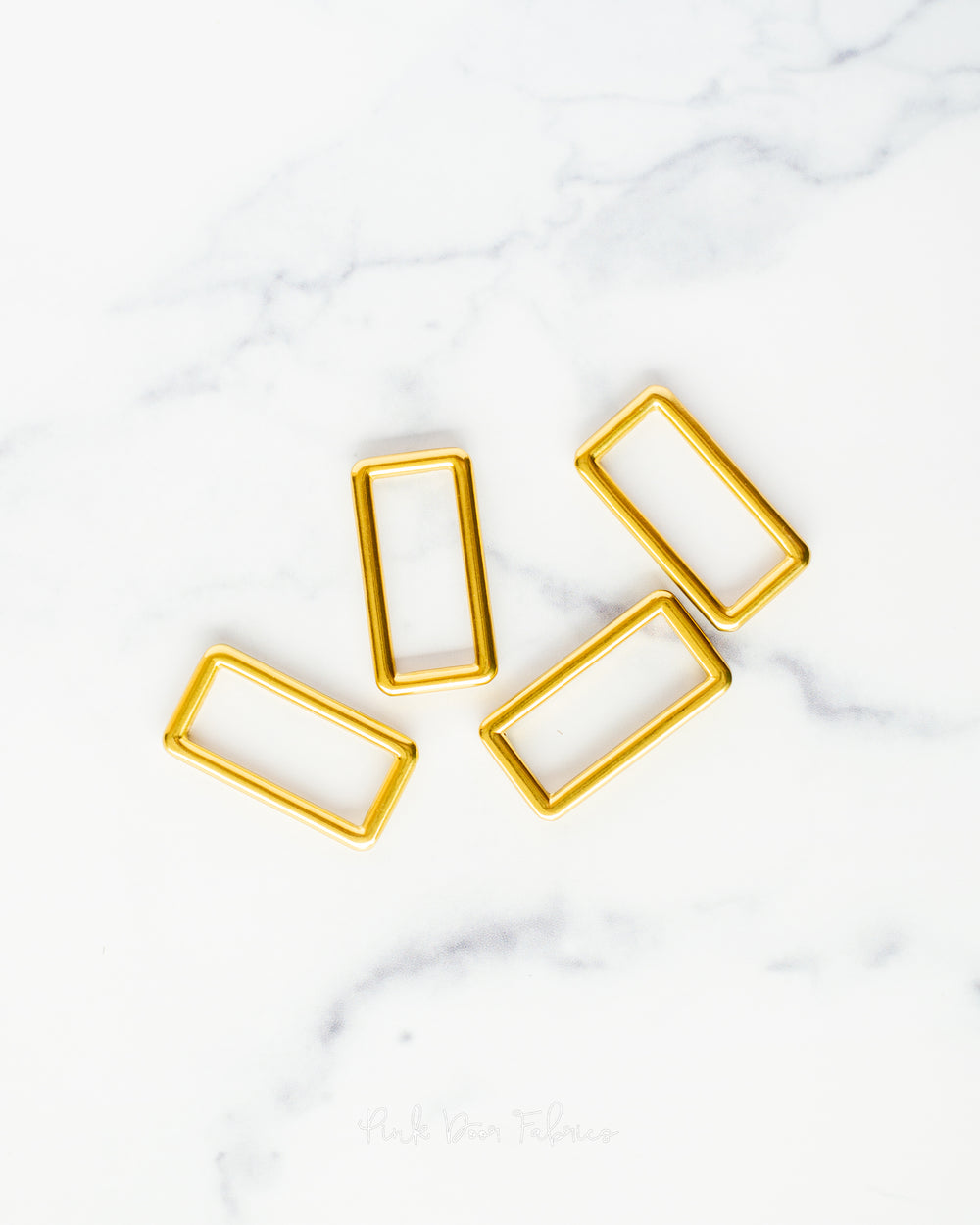 Pink Door Hardware - 1.5" Rectangle Ring - Matte Gold - 2 per Pkg. - PDF_GO15RR