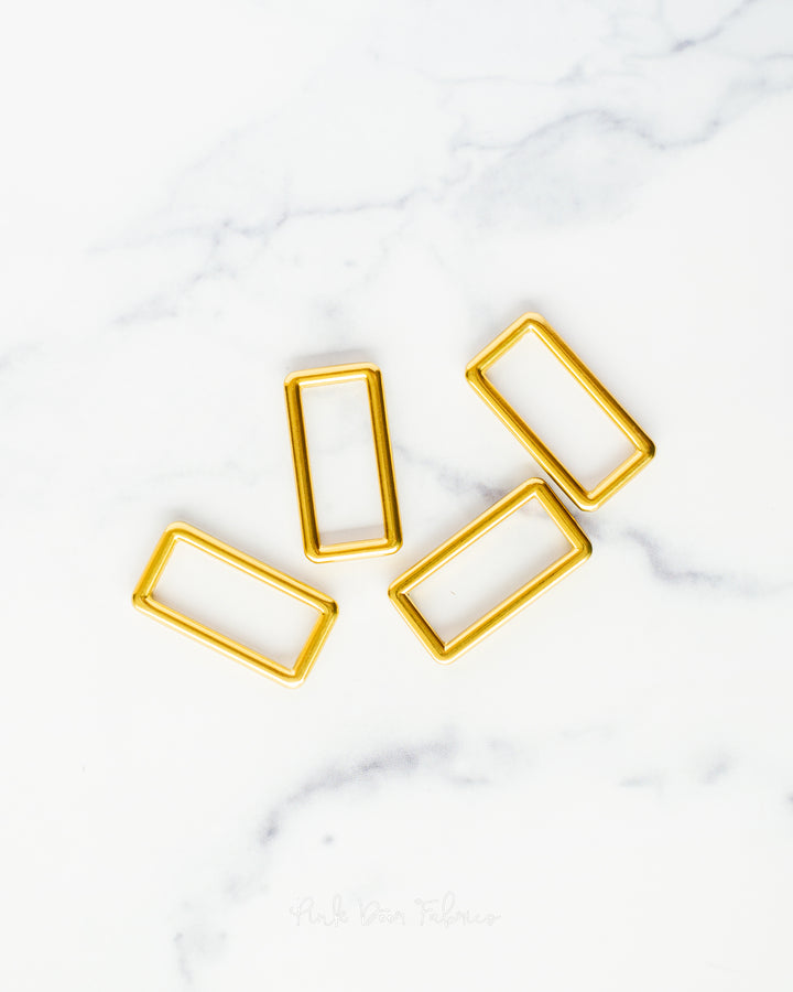 Pink Door Hardware - 1.5" Rectangle Ring - Matte Gold - 2 per Pkg. - PDF_GO15RR