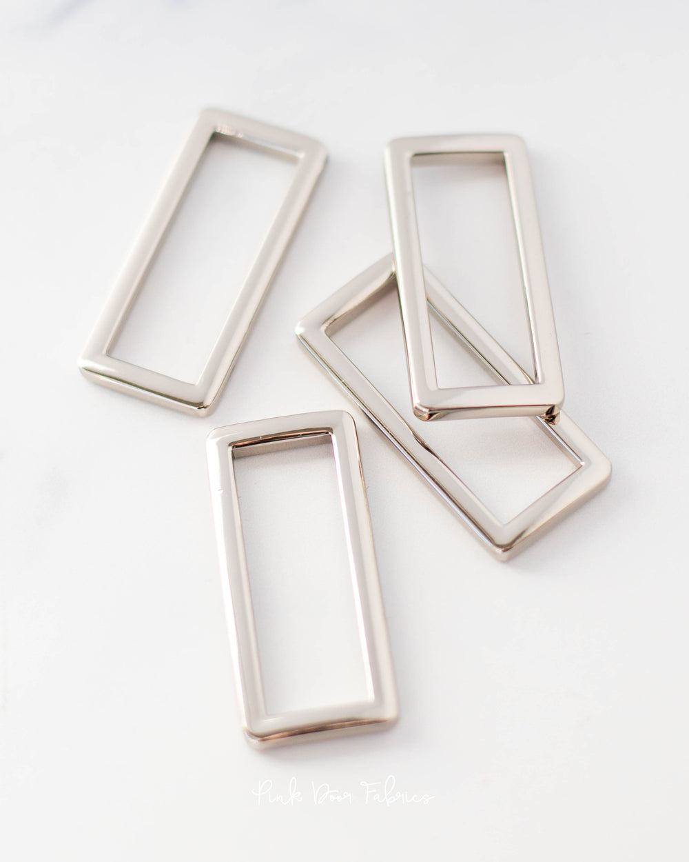 Pink Door Hardware - 1.5" Rectangle Ring - Nickel - 2 per Pkg. - PDF_NI15RR